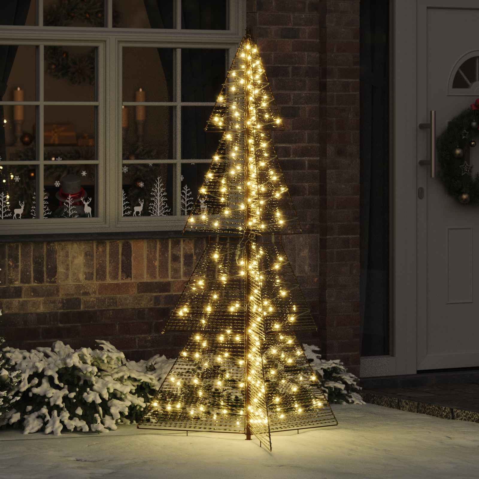 VidaXL Sapin de Noël avec 240 LED blanc chaud 180 cm