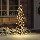 VidaXL Sapin de Noël avec 160 LED blanc chaud 150 cm rotin