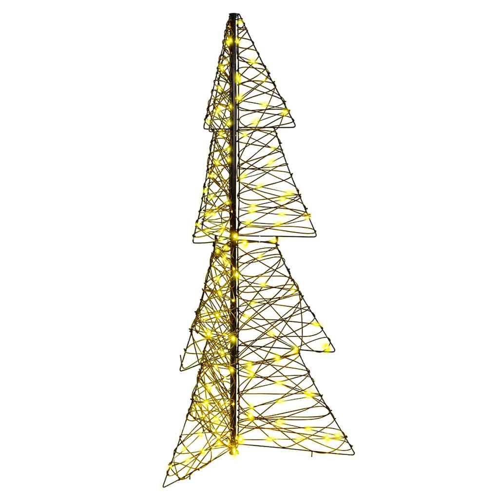 VidaXL Sapin de Noël avec 160 LED blanc chaud 150 cm rotin