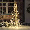 VidaXL Sapin de Noël avec 240 LED blanc chaud 180 cm rotin