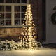 VidaXL Sapin de Noël avec 240 LED blanc chaud 180 cm rotin