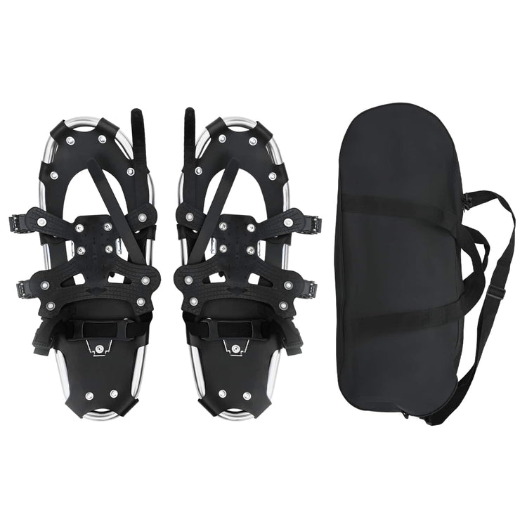 VidaXL raquettes à neige 3 en 1 argent et noir 21 pouces