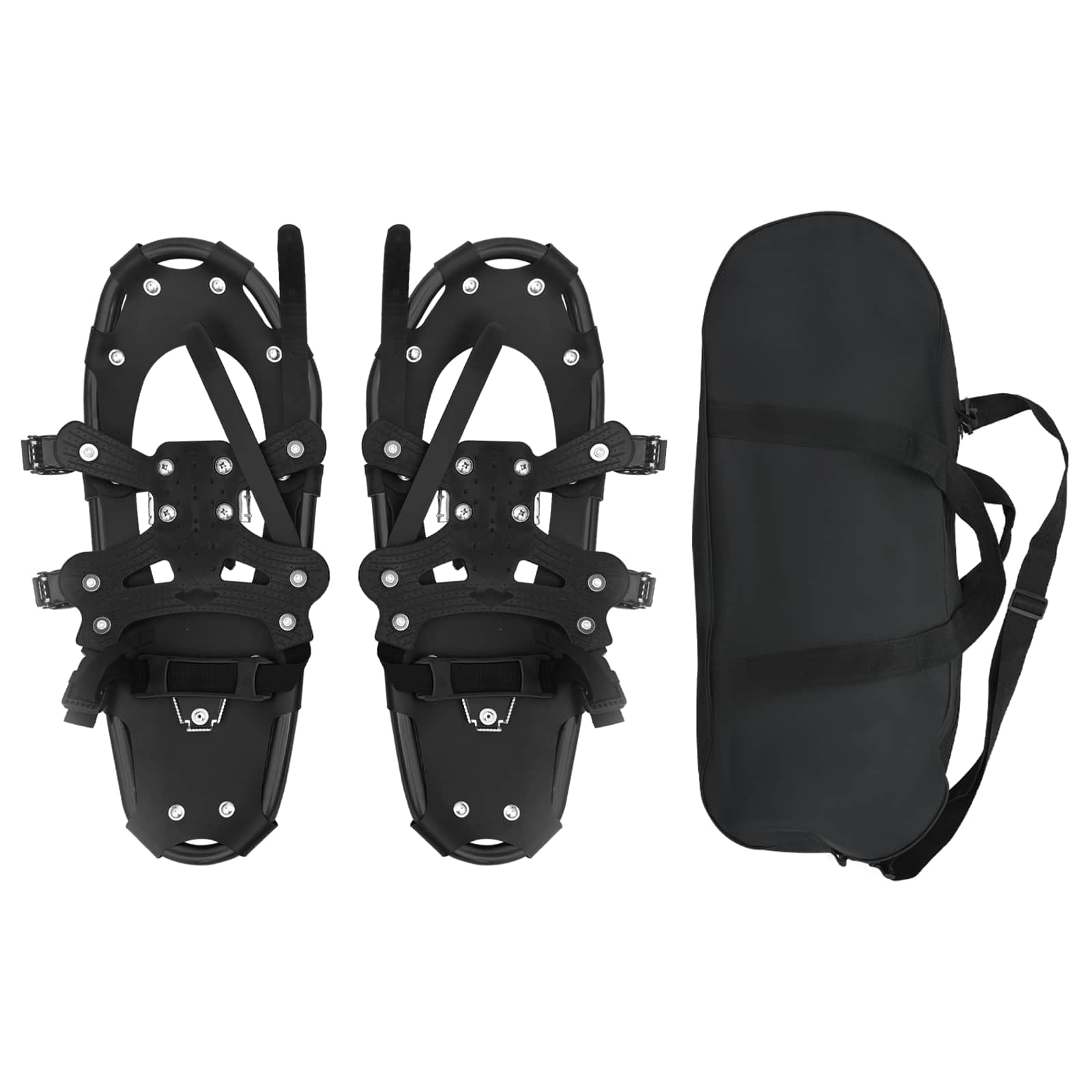VidaXL raquettes à neige 3 en 1 noir 21 pouces aluminium et HDPE