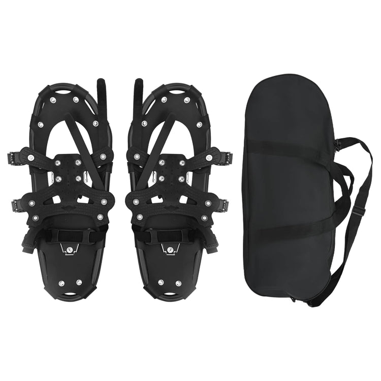 VidaXL raquettes à neige 3 en 1 noir 21 pouces aluminium et HDPE
