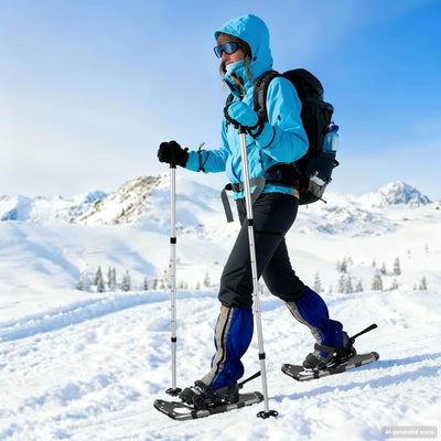 VidaXL raquettes à neige 3 en 1 avec bottes de randonnée argent et noir