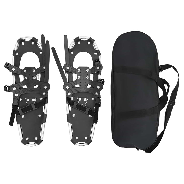 VidaXL raquettes à neige 3 en 1 argent et noir 25 pouces