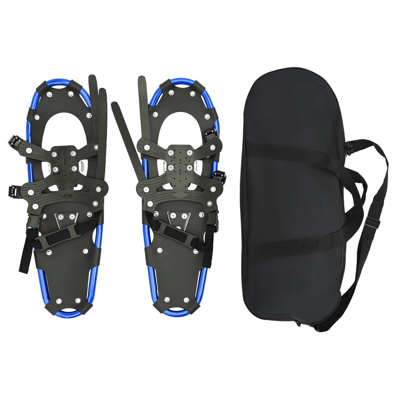 VidaXL raquettes à neige 3 en 1 bleues et noires 25 pouces