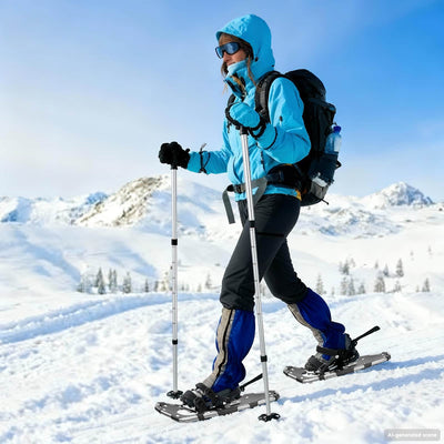 VidaXL raquettes à neige 3 en 1 avec bottes de randonnée argent et noir