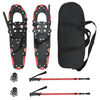 Raquettes à neige VidaXL 3 en 1 avec chaussures de randonnée rouge et noir