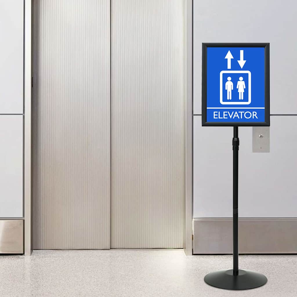 Vidaxl socle porte-affiche argent A3 PVC et acier