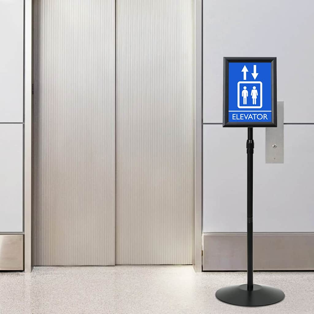 Vidaxl socle porte-affiche argent A4 PVC et acier