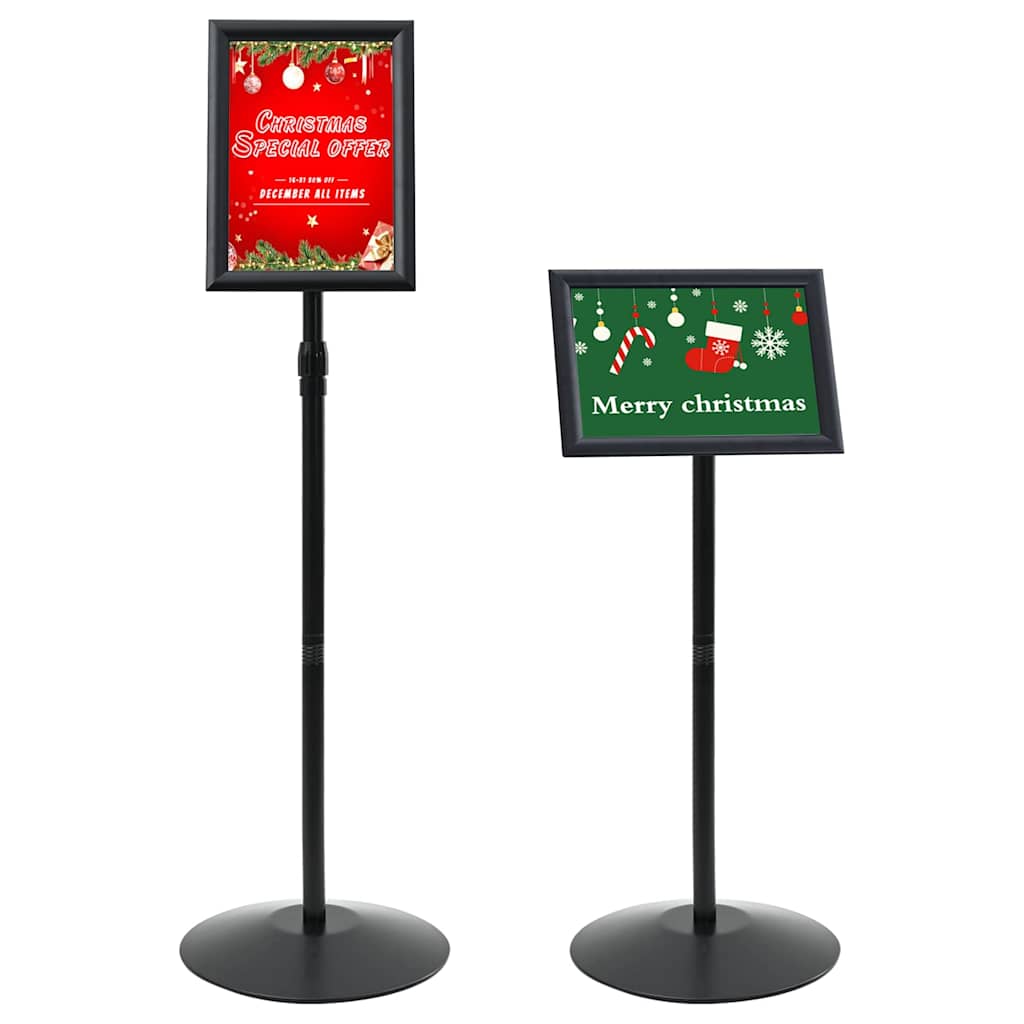 Vidaxl socle porte-affiche argent A4 PVC et acier