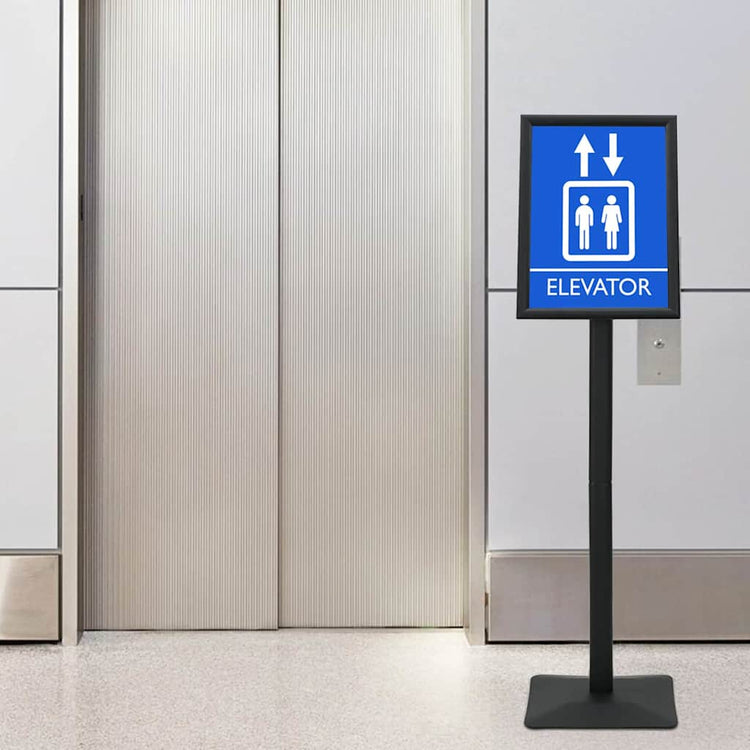 VidaXL porte-affiche sur pied argent A3 PVC et fonte
