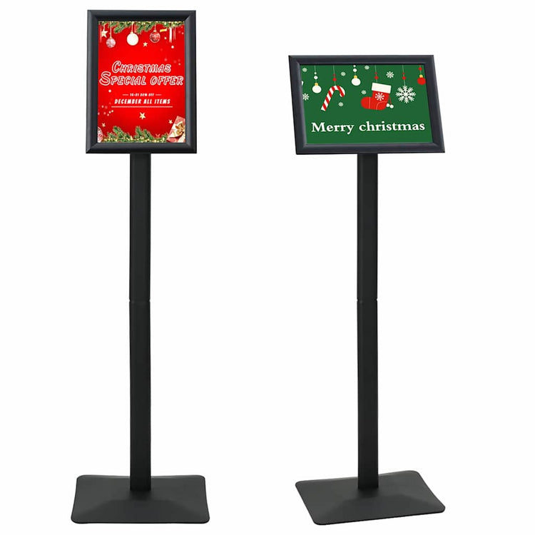 Vidaxl socle porte-affiche argent A4 PVC et fonte