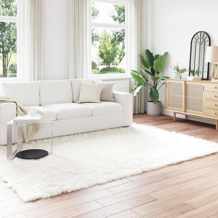 Vidaxx tapis en fausse peau de mouton tafalla blanc 200 x 280 cm polyester