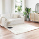 Vidaxx tapis en fausse peau de mouton tafalla blanc 120 x 120 cm polyester