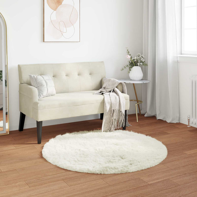 Vidaxx tapis en fausse peau de mouton tafalla blanc ø 120 cm polyester