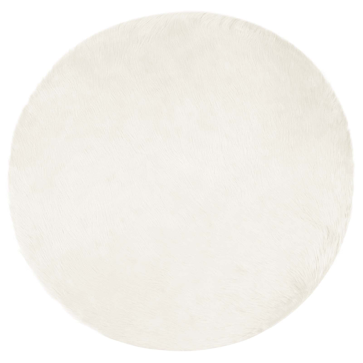 Vidaxx tapis en fausse peau de mouton tafalla blanc ø 120 cm polyester