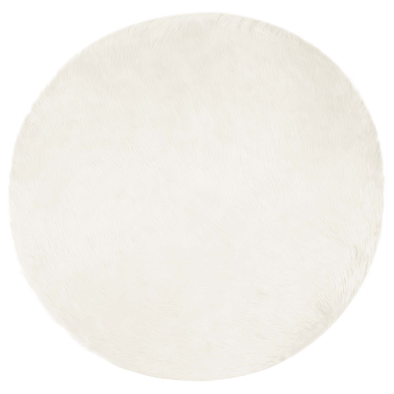 Vidaxx tapis en fausse peau de mouton tafalla blanc ø 160 cm polyester