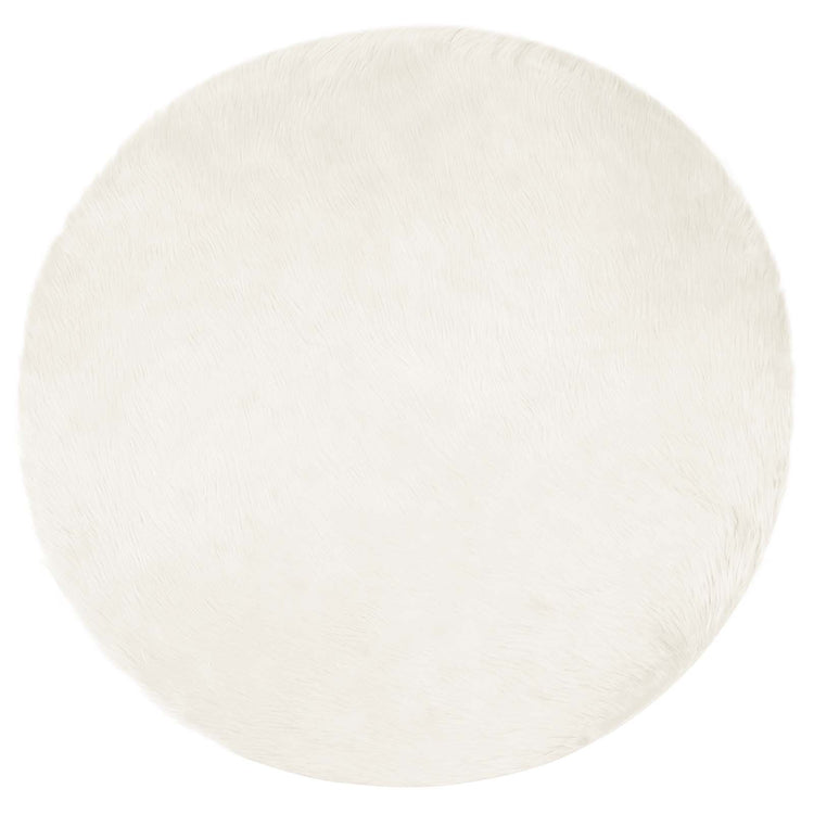 Vidaxx tapis en fausse peau de mouton tafalla blanc ø 200 cm polyester