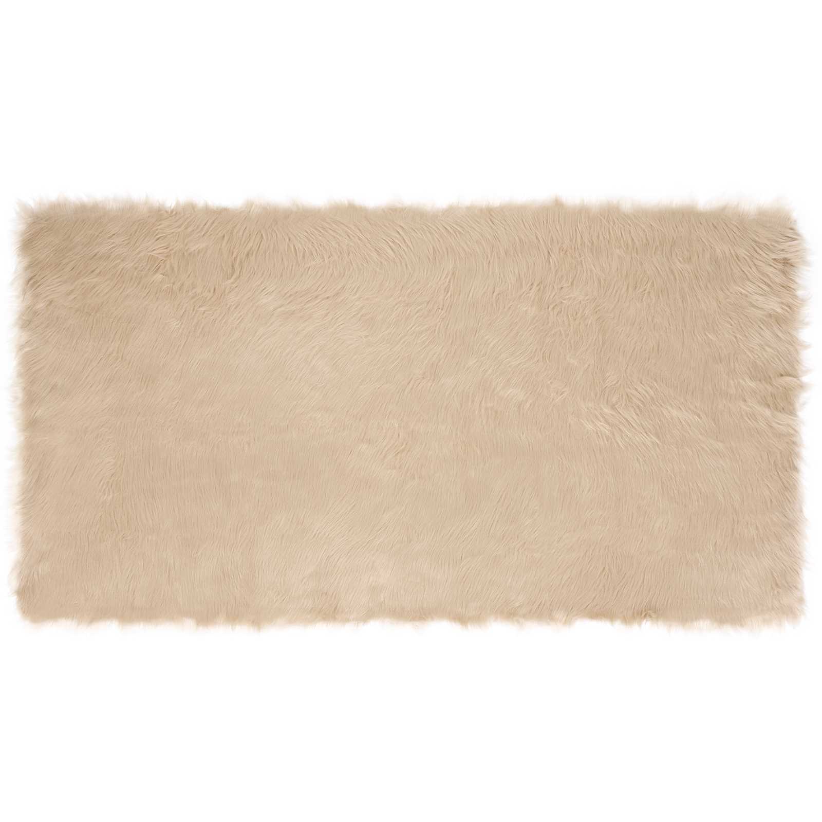 VidaXL tapis en fausse peau de mouton tafalla beige 60 x 110 cm polyester