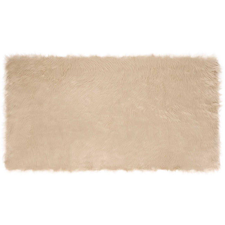 VidaXL tapis en fausse peau de mouton tafalla beige 60 x 110 cm polyester