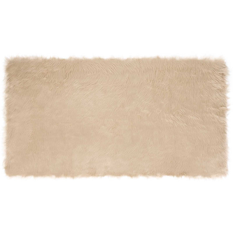 Vidaxx tapis en fausse peau de mouton tafalla beige 80 x 150 cm polyester
