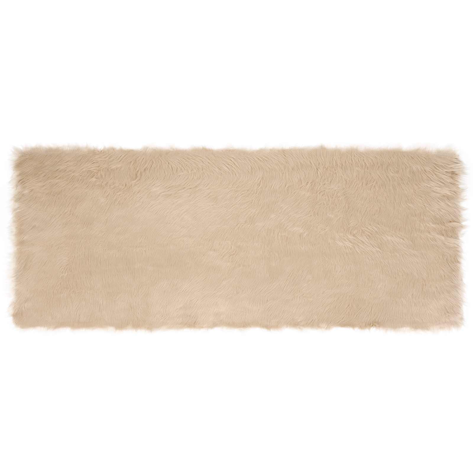 Vidaxx tapis en fausse peau de mouton tafalla beige 80 x 200 cm polyester