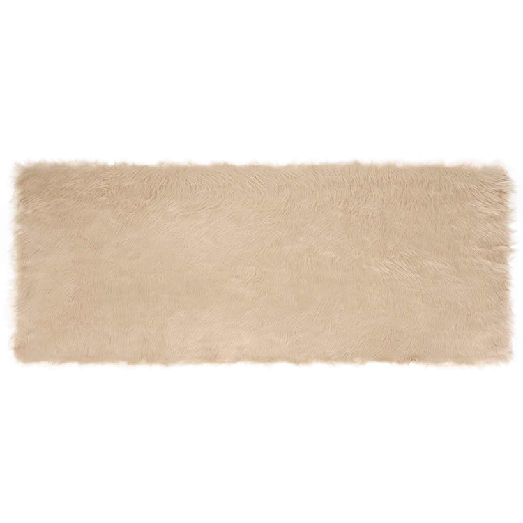 Vidaxx tapis en fausse peau de mouton tafalla beige 80 x 200 cm polyester