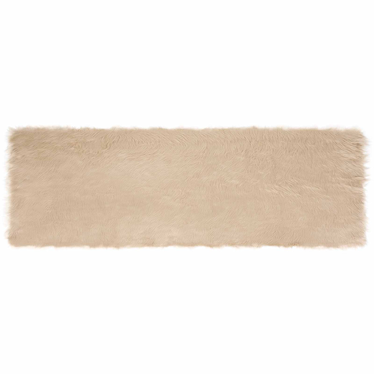 Vidaxx tapis en fausse peau de mouton tafalla beige 80 x 250 cm polyester