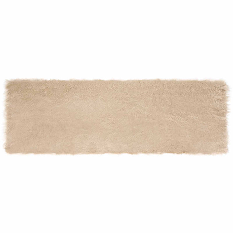 Vidaxx tapis en fausse peau de mouton tafalla beige 80 x 250 cm polyester