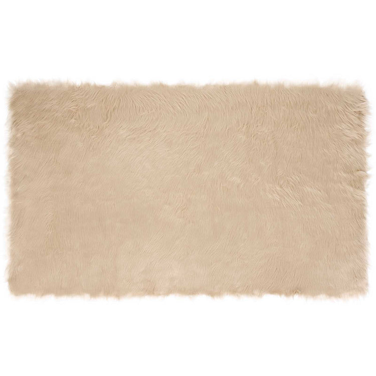 Vidaxx tapis en fausse peau de mouton tafalla beige 100 x 200 cm polyester
