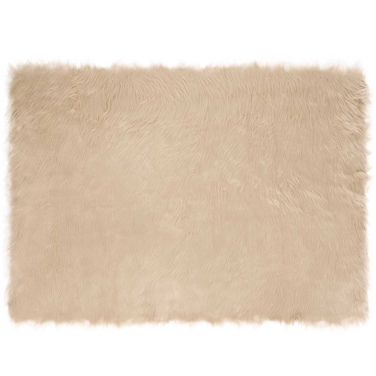 Vidaxx tapis en fausse peau de mouton tafalla beige 120 x 170 cm polyester
