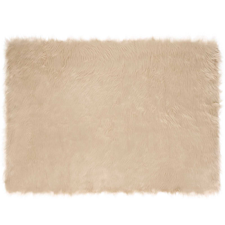 Vidaxx tapis en fausse peau de mouton tafalla beige 120 x 170 cm polyester