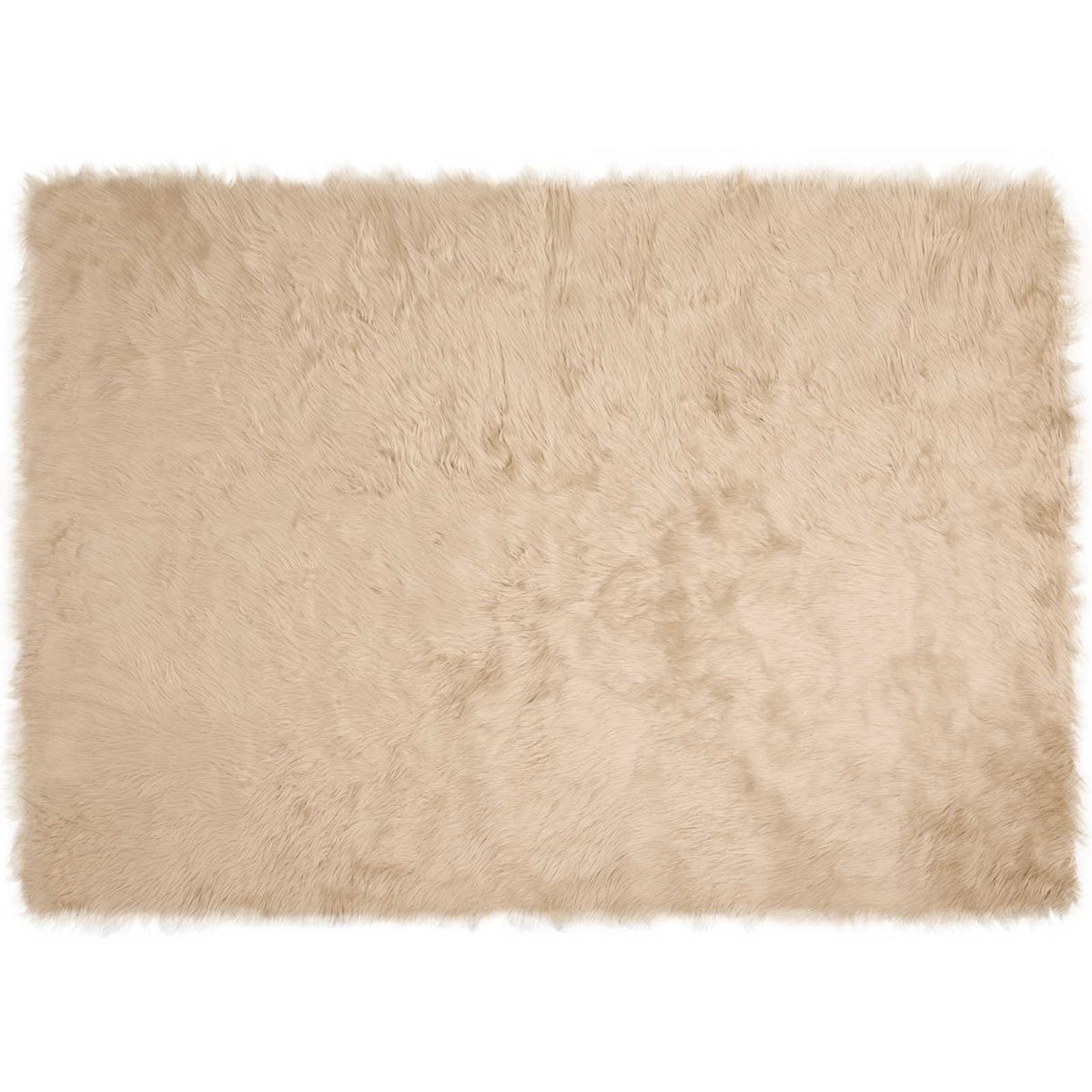 VidaXL tapis en fausse peau de mouton tafalla beige 140 x 200 cm polyester