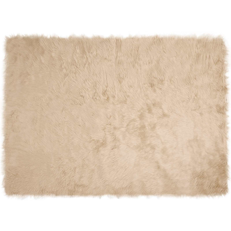 Vidaxx tapis en fausse peau de mouton tafalla beige 160 x 230 cm polyester