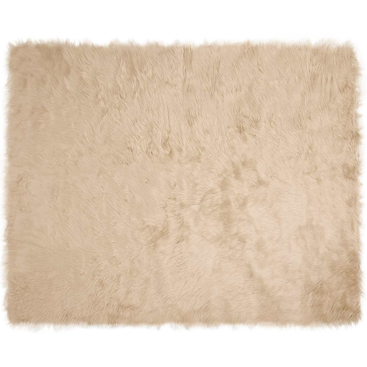 VidaXL tapis en fausse peau de mouton tafalla beige 200 x 280 cm polyester