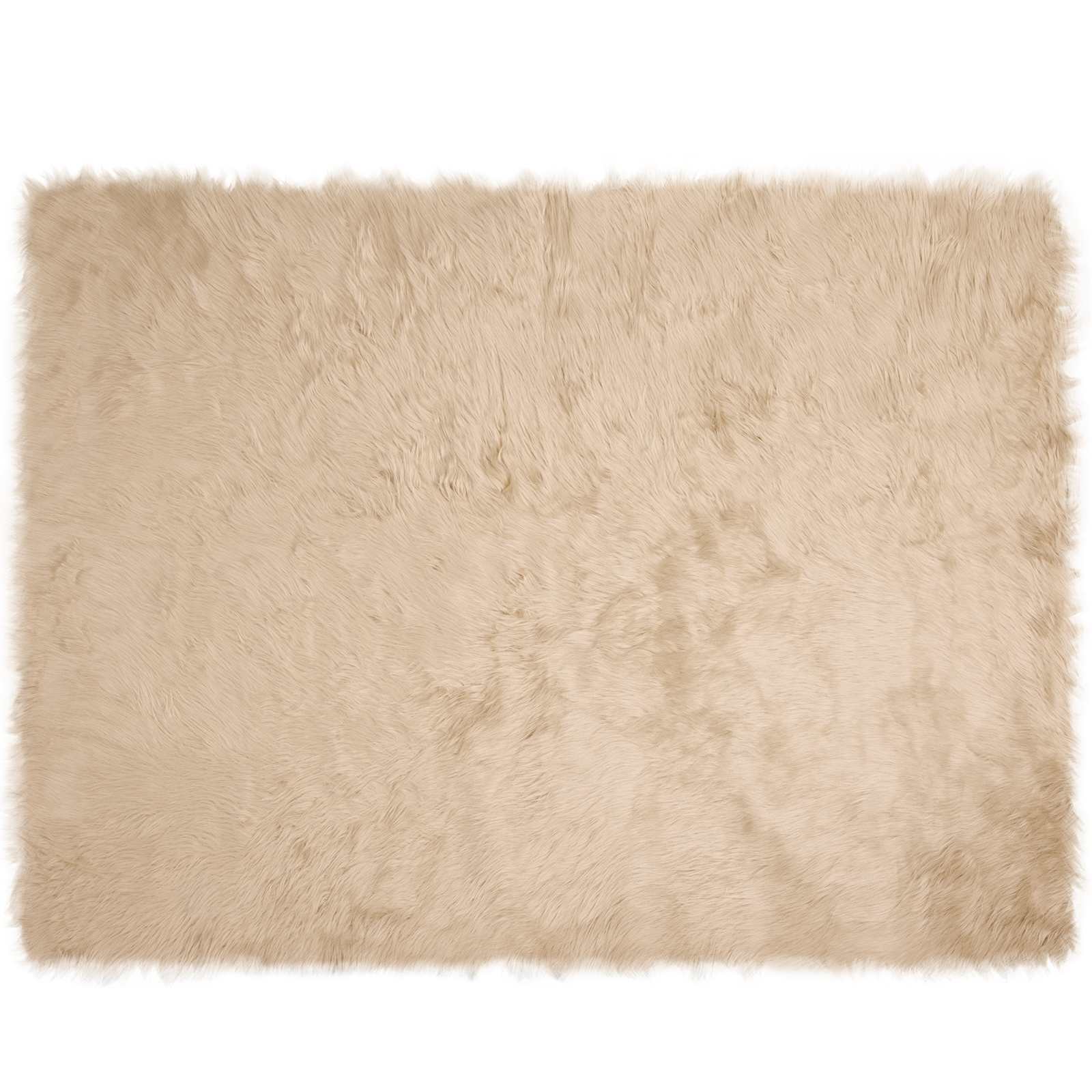 Vidaxx tapis en fausse peau de mouton tafalla beige 240 x 340 cm polyester