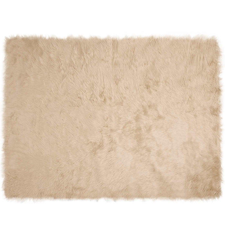 Vidaxx tapis en fausse peau de mouton tafalla beige 240 x 340 cm polyester