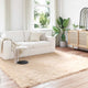 VidaXL tapis en fausse peau de mouton tafalla beige 240 x 240 cm polyester