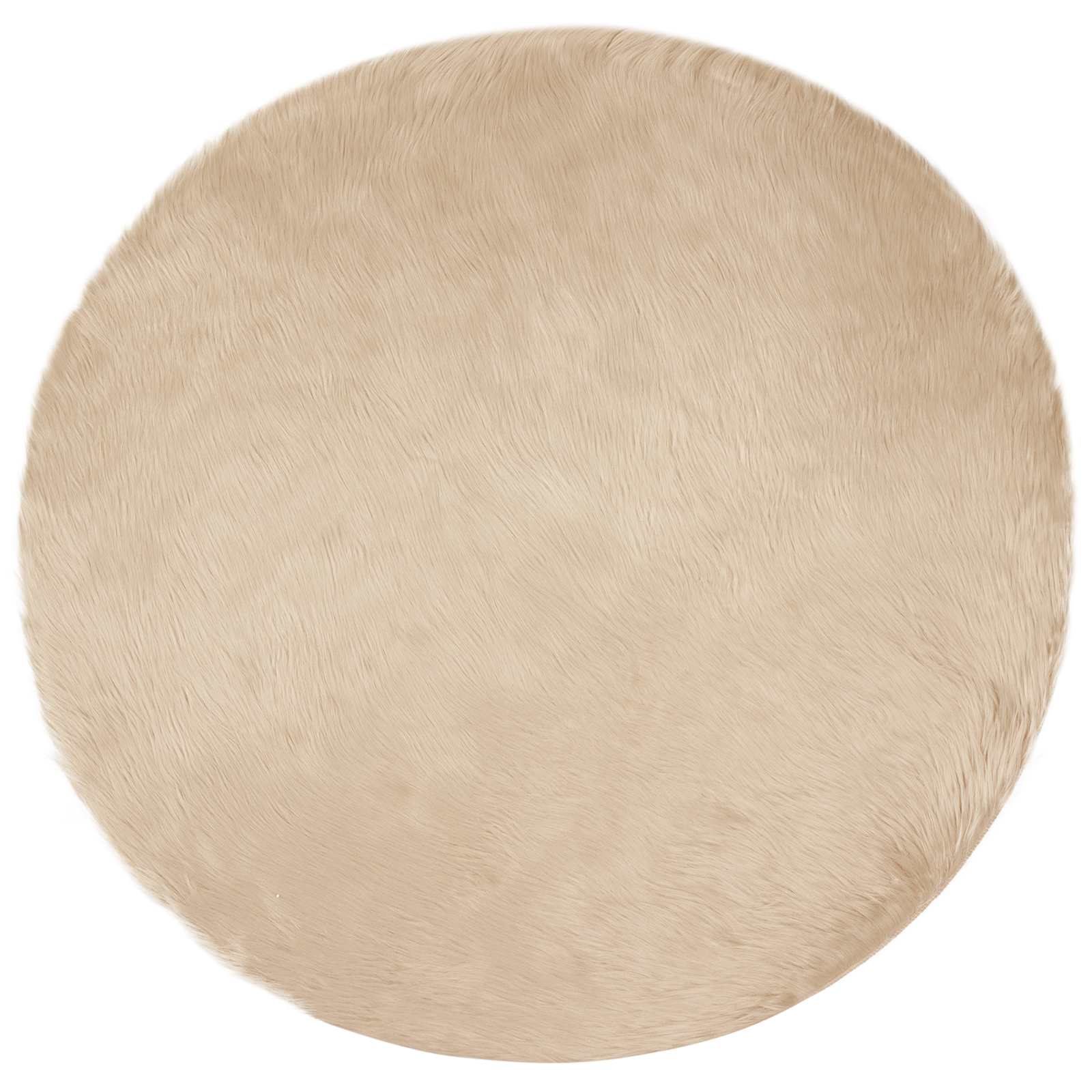 VidaXL tapis en fausse peau de mouton tafalla beige ø 120 cm polyester