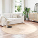 VidaXL tapis en fausse peau de mouton tafalla beige ø 160 cm polyester