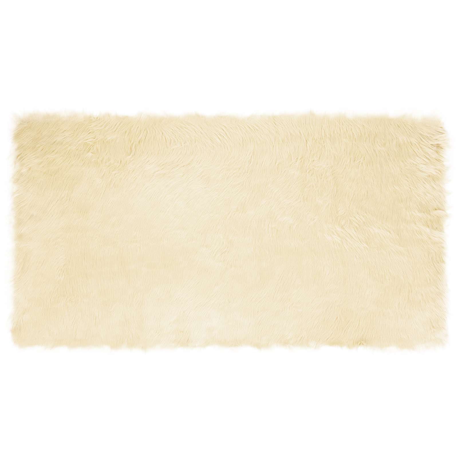 Vidaxx tapis en fausse peau de mouton tafalla crème 80 x 150 cm polyester