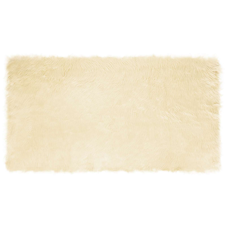 Vidaxx tapis en fausse peau de mouton tafalla crème 80 x 150 cm polyester