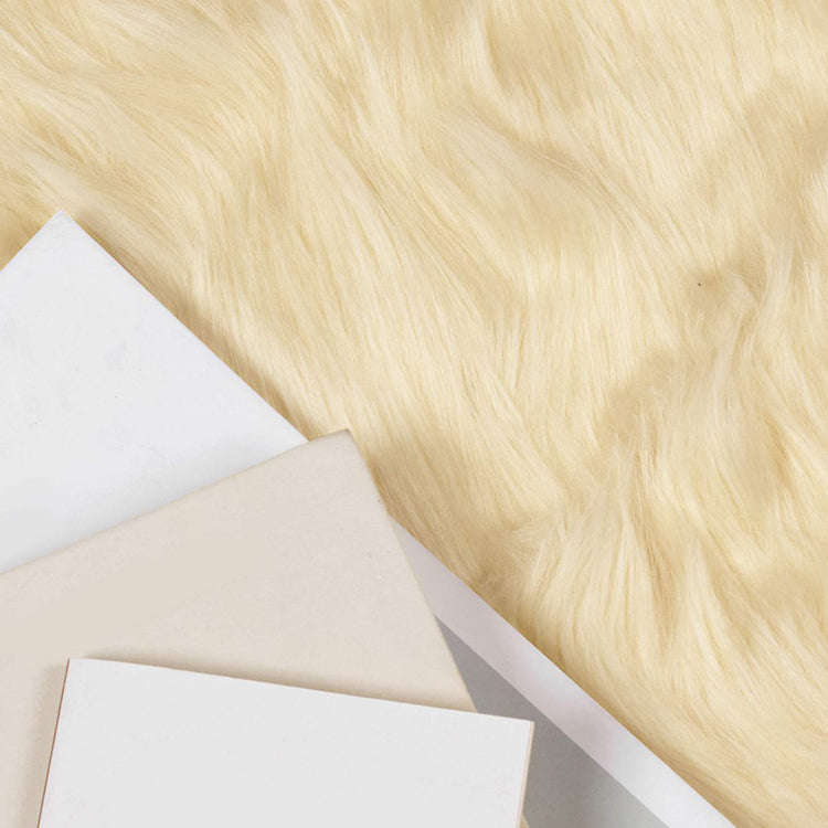 VidaXL tapis en fausse peau de mouton tafalla crème 80 x 200 cm polyester