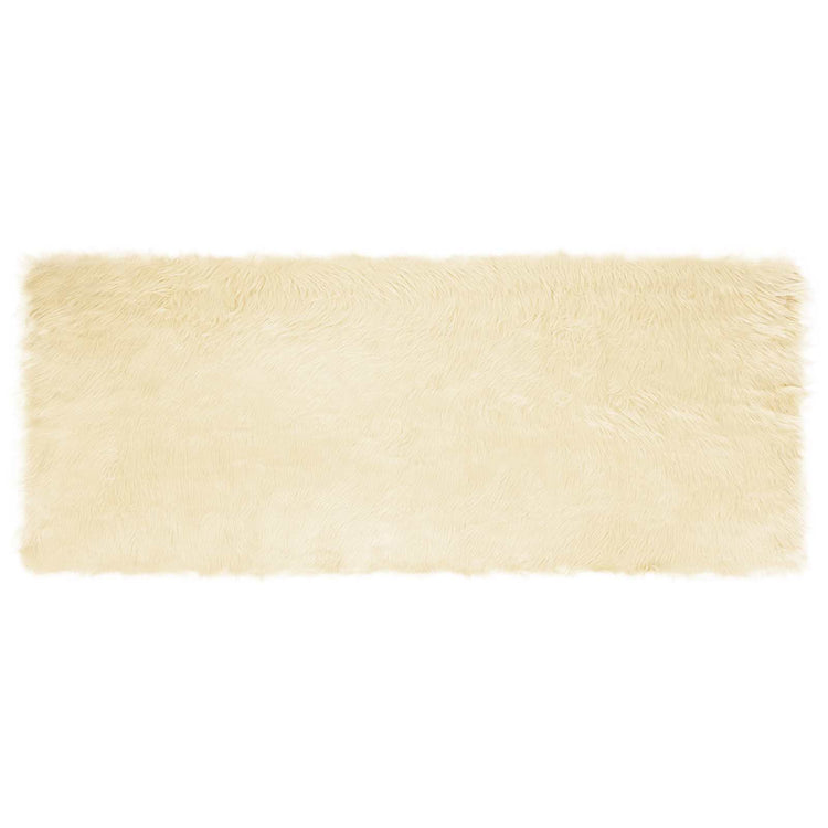 VidaXL tapis en fausse peau de mouton tafalla crème 80 x 200 cm polyester