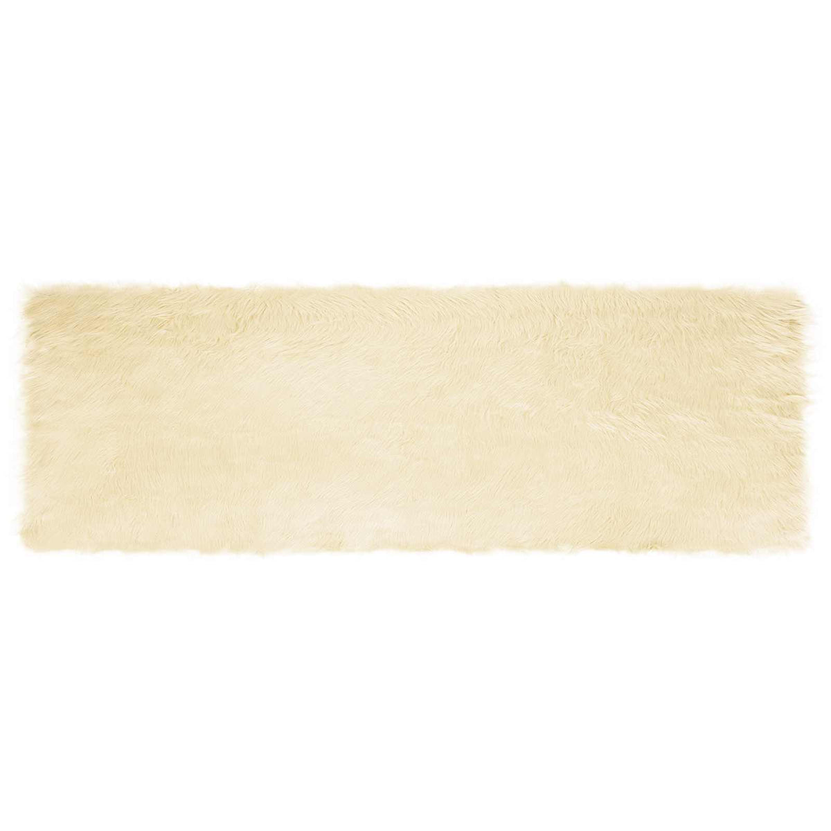 Vidaxx tapis en fausse peau de mouton tafalla crème 80 x 250 cm polyester