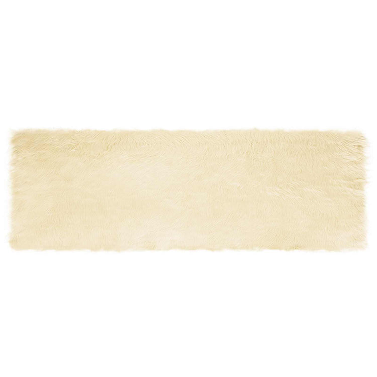 Vidaxx tapis en fausse peau de mouton tafalla crème 80 x 250 cm polyester