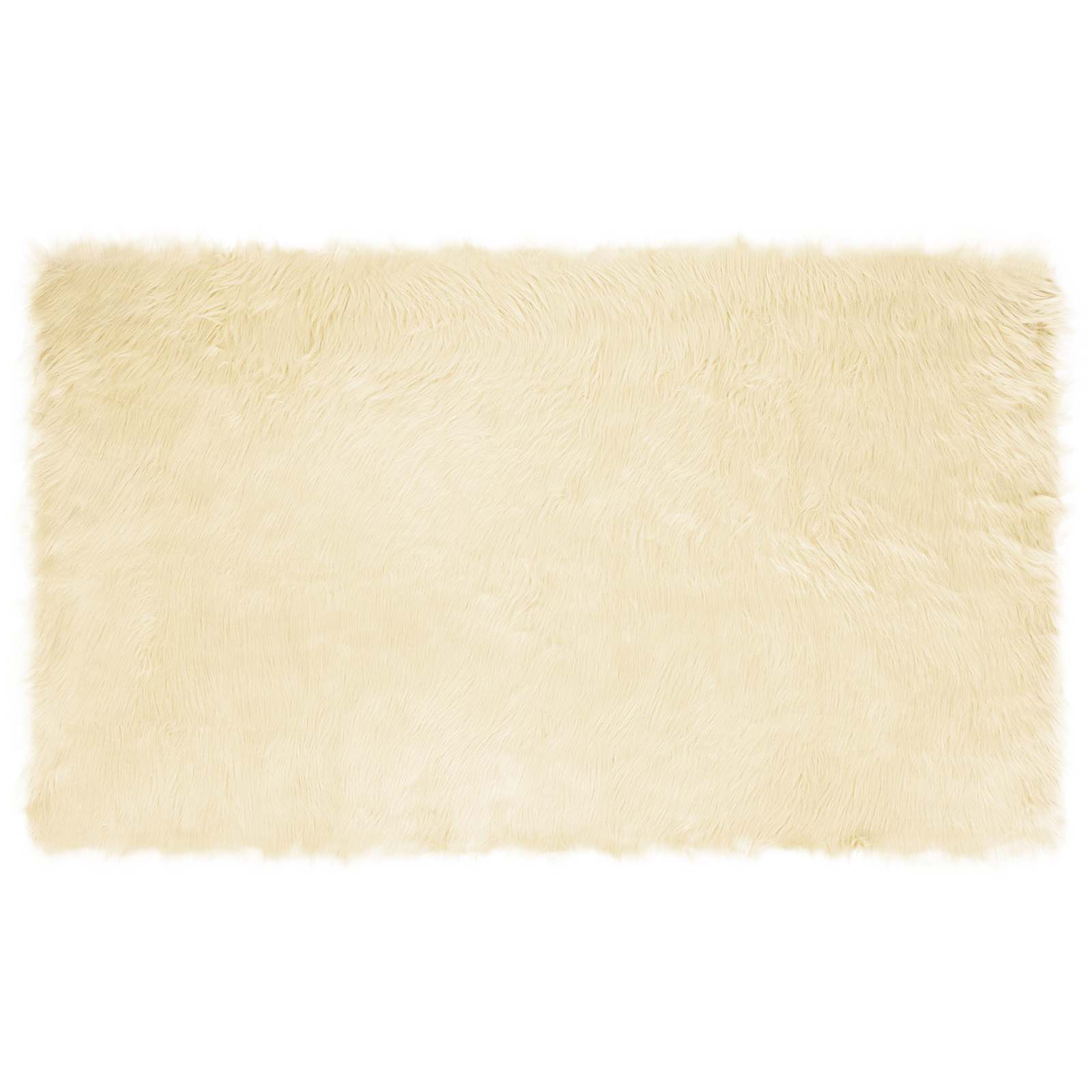 VidaXL tapis en fausse peau de mouton tafalla crème 100 x 200 cm polyester