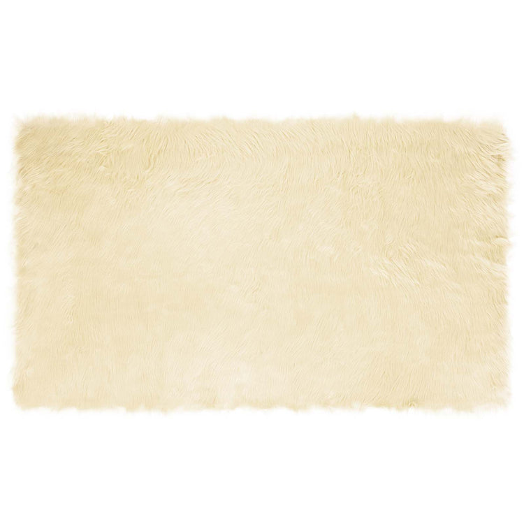VidaXL tapis en fausse peau de mouton tafalla crème 100 x 200 cm polyester